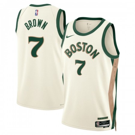 Dres Boston Celtics Jaylen Brown 7 Nike 2023-24 City Edition Bijela Swingman